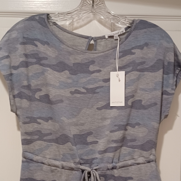 $65 ANTISTAR Soft Stretch Romper Shorts Top One Pi - Picture 3 of 6